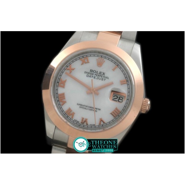 Rolex - SS/RG Oyster M-White Roman Asian Eta 2836-2