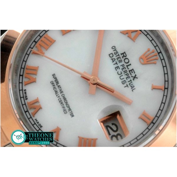 Rolex - SS/RG Oyster M-White Roman Asian Eta 2836-2