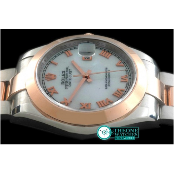 Rolex - SS/RG Oyster M-White Roman Asian Eta 2836-2