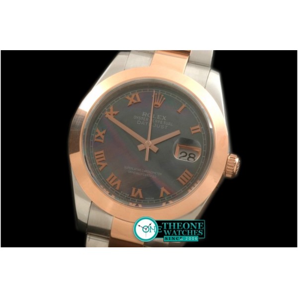 Rolex - SS/RG Oyster M-Black Roman Asian Eta 2836-2