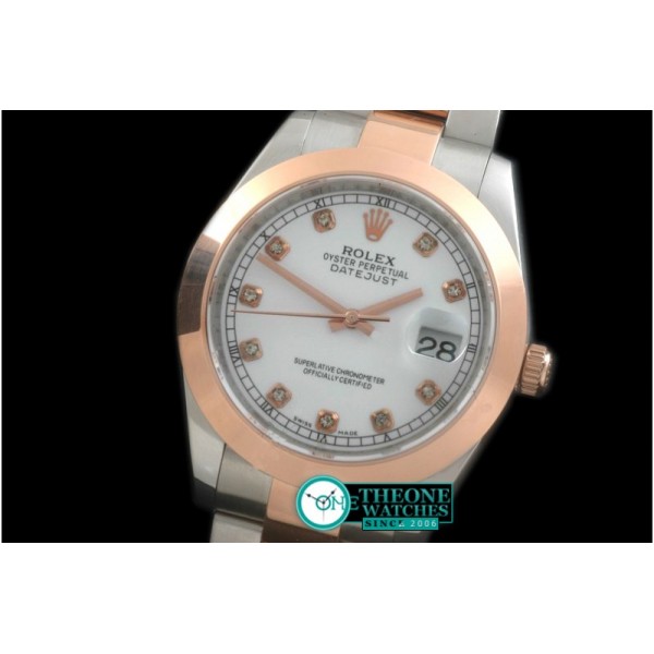 Rolex - SS/RG Oyster P-White Diam Asian Eta 2836-2