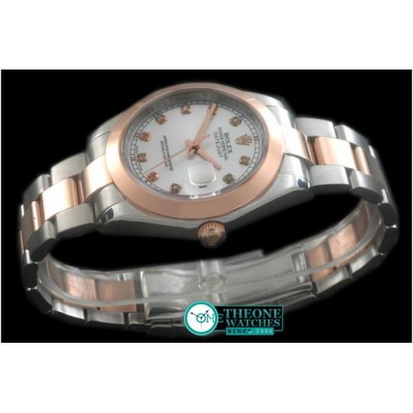 Rolex - SS/RG Oyster White Diam Asian Eta 2836-2