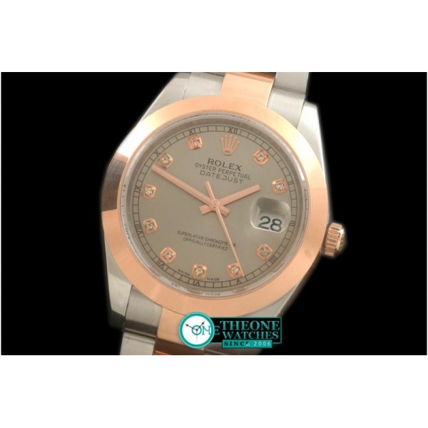 Rolex - SS/RG Oyster Grey Diam Asian Eta 2836-2
