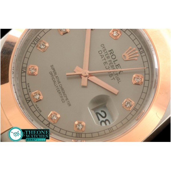 Rolex - SS/RG Oyster Grey Diam Asian Eta 2836-2
