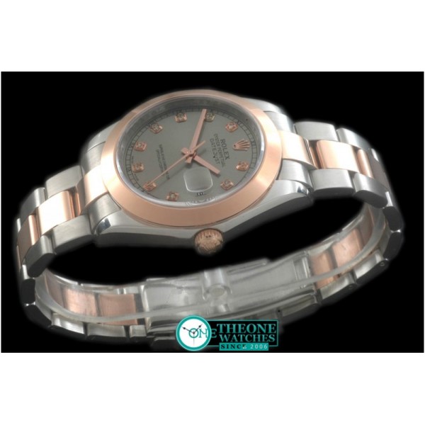 Rolex - SS/RG Oyster Grey Diam Asian Eta 2836-2
