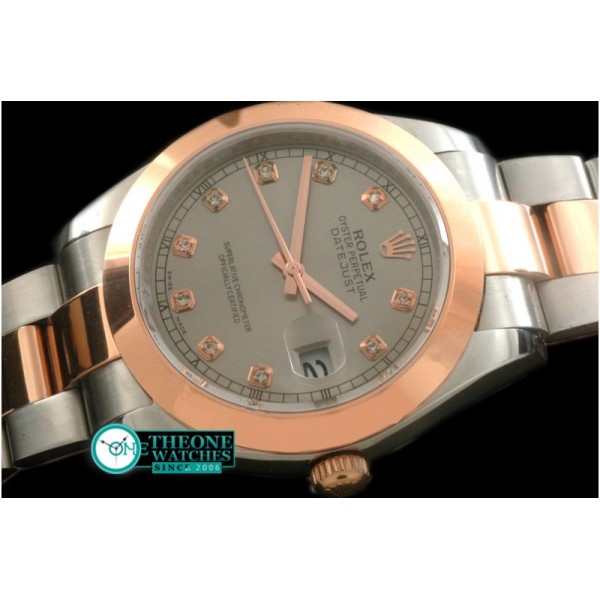 Rolex - SS/RG Oyster Grey Diam Asian Eta 2836-2