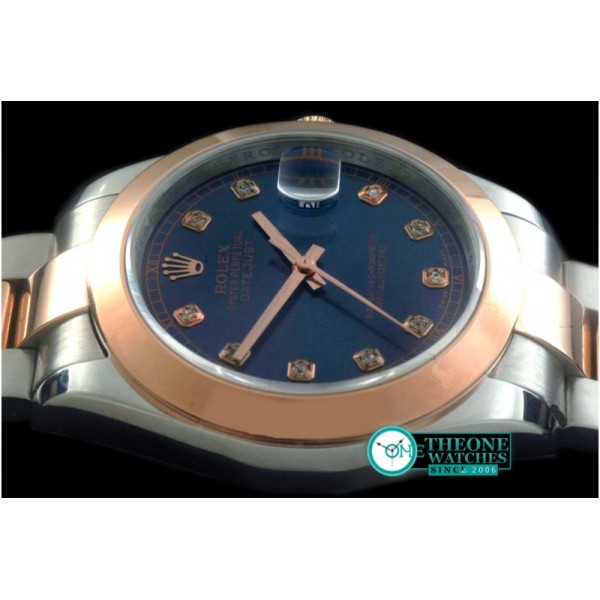 Rolex - SS/RG Oyster Blue Diam Asian Eta 2836-2