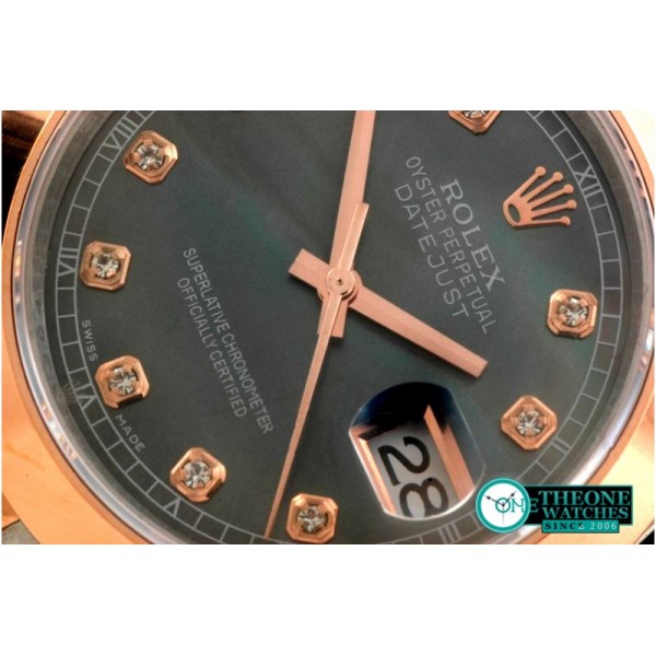 Rolex - SS/RG Oyster M-Black Diam Asian Eta 2836-2