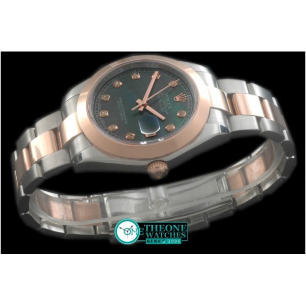 Rolex - SS/RG Oyster M-Black Diam Asian Eta 2836-2