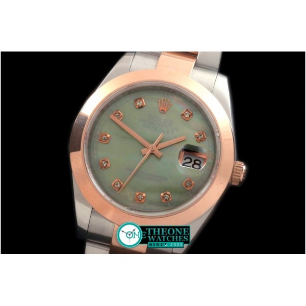 Rolex - SS/RG Oyster M-Green Diam Asian Eta 2836-2