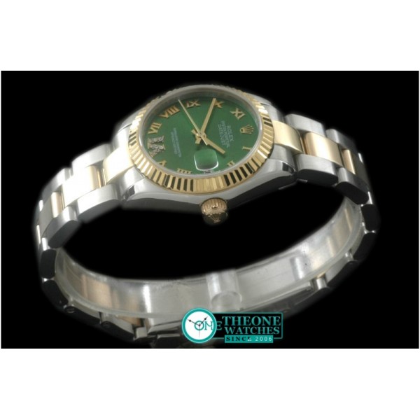 Rolex -  SS/YG Oyster Green Roman Asia 2836