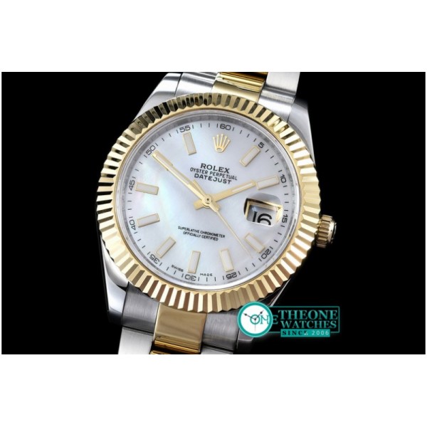 Rolex - SS/YG Oyster M-White Stk Asian 2813