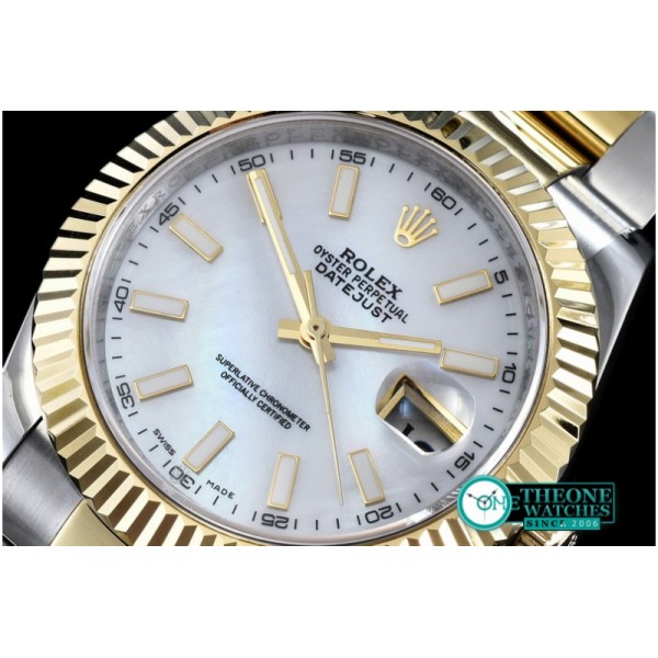 Rolex - SS/YG Oyster M-White Stk Asian 2813