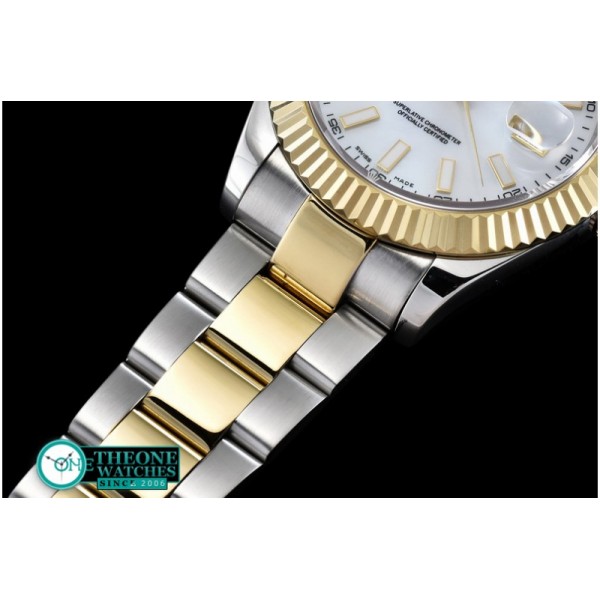 Rolex - SS/YG Oyster M-White Stk Asian 2813