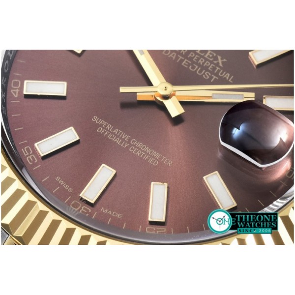 Rolex - SS/YG Oyster Brown Stk Asian 2813