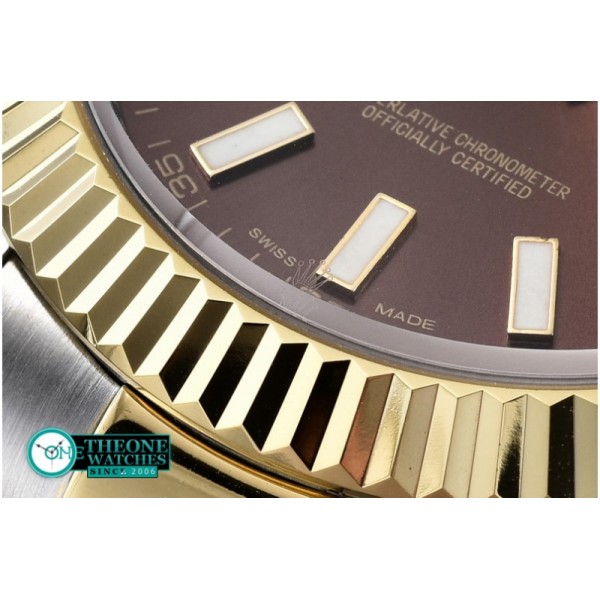 Rolex - SS/YG Oyster Brown Stk Asian 2813