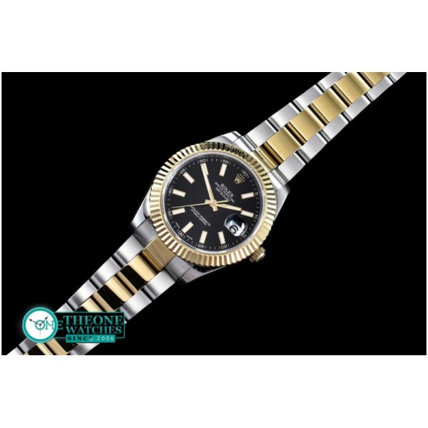 Rolex - SS/YG Oyster Blk Stk Asian 2813