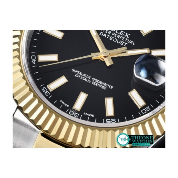 Rolex - SS/YG Oyster Blk Stk Asian 2813