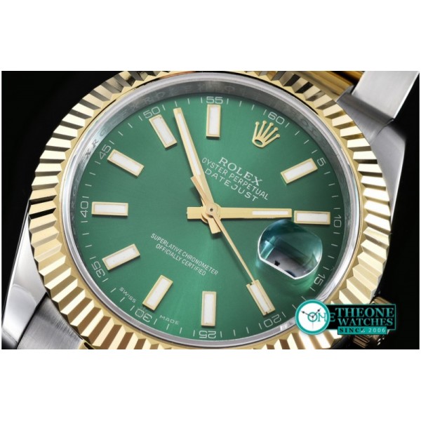 Rolex - SS/YG Oyster Green Stk Asian 2813