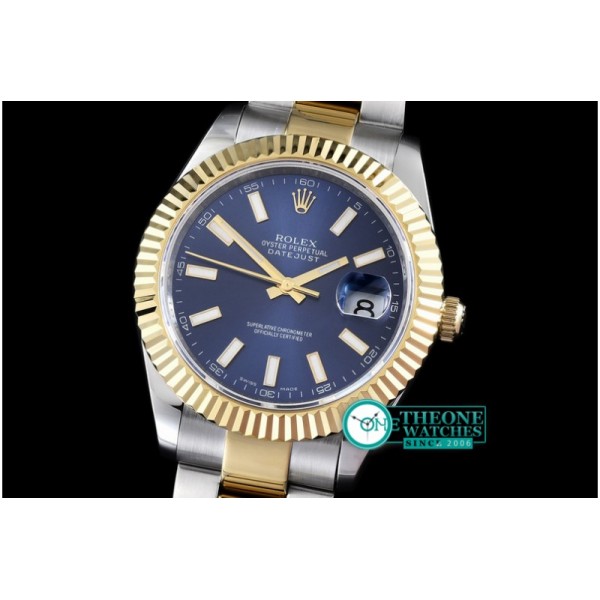Rolex - SS/YG Oyster Blue Stk Asian 2813