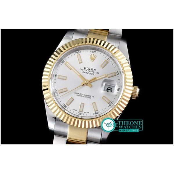 Rolex - SS/YG Oyster White Stk Asian 2813