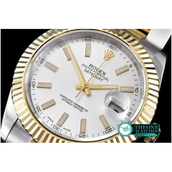 Rolex - SS/YG Oyster White Stk Asian 2813