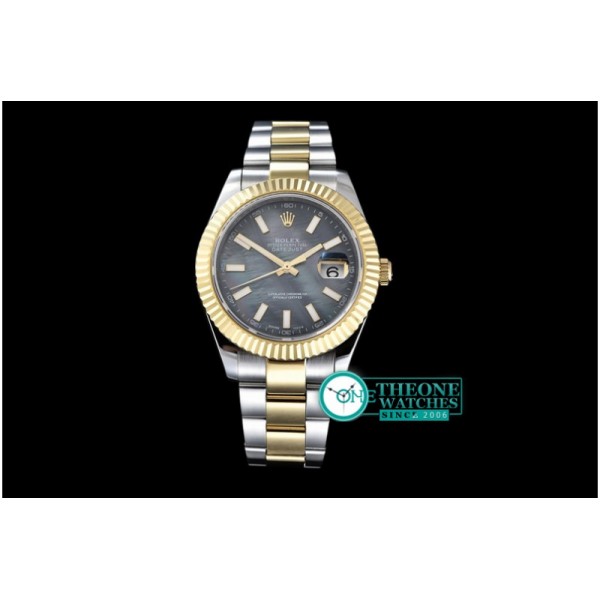 Rolex - SS/YG Oyster M-Black Stk Asian 2813