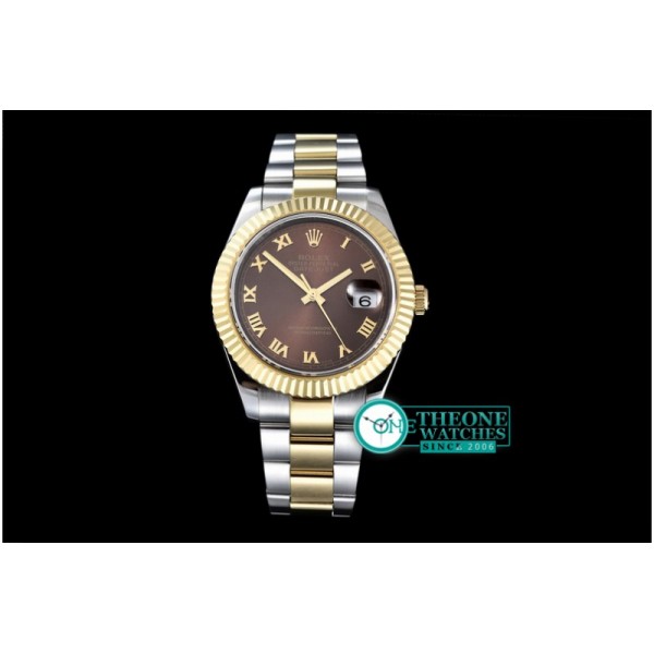 Rolex - SS/YG Oyster Brown Roman Asian 2813