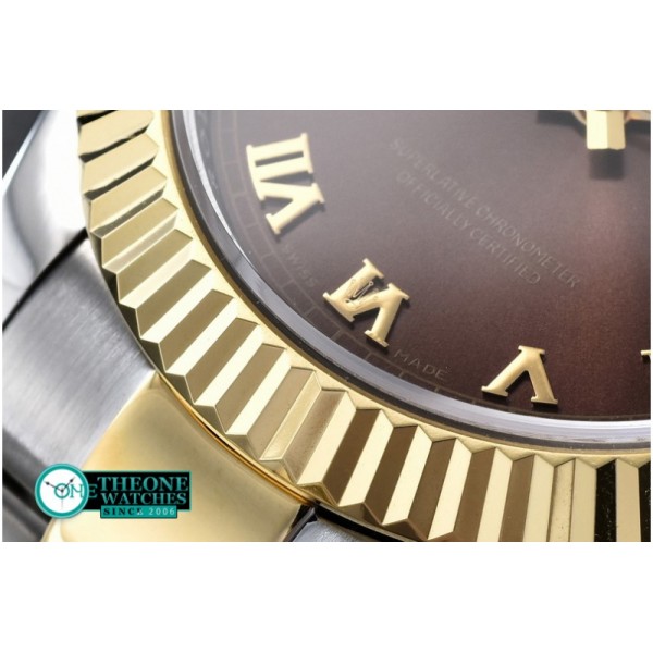 Rolex - SS/YG Oyster Brown Roman Asian 2813