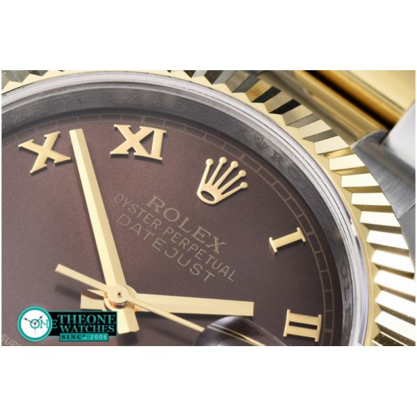 Rolex - SS/YG Oyster Brown Roman Asian 2813