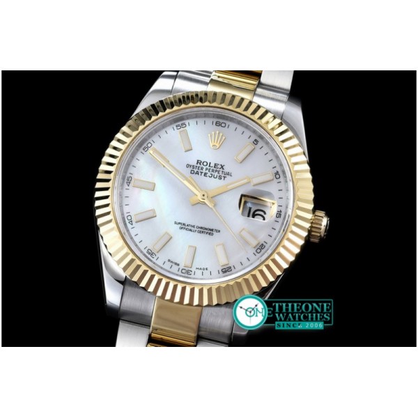 Rolex - SS/YG Oyster M-White Stk Asian Eta 2836-2