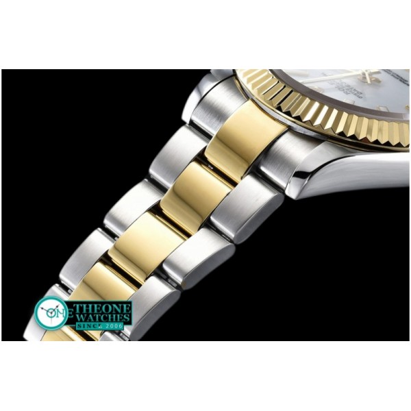 Rolex - SS/YG Oyster M-White Stk Asian Eta 2836-2