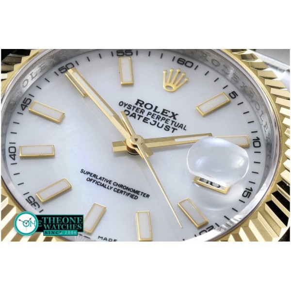 Rolex - SS/YG Oyster M-White Stk Asian Eta 2836-2