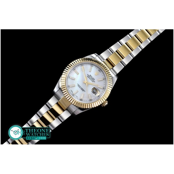 Rolex - SS/YG Oyster M-White Stk Asian Eta 2836-2