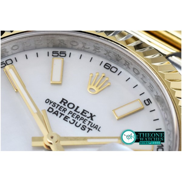 Rolex - SS/YG Oyster M-White Stk Asian Eta 2836-2