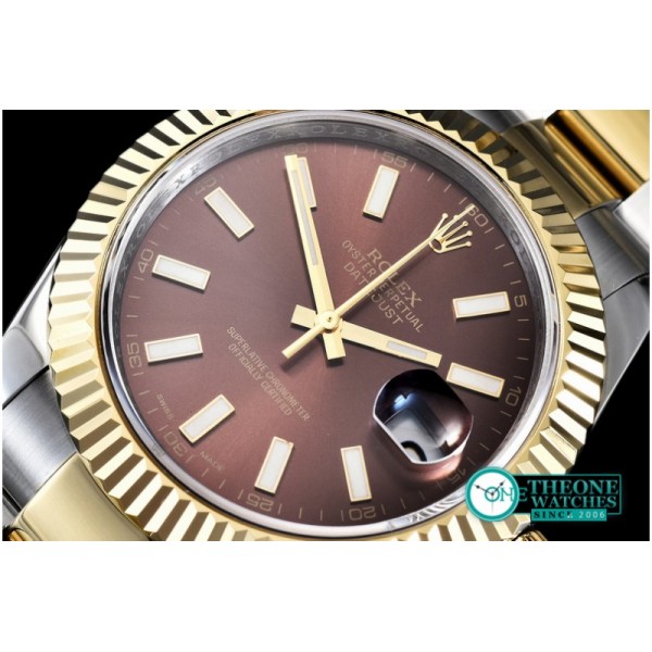Rolex - SS/YG Oyster Brown Stk Asian Eta 2836-2
