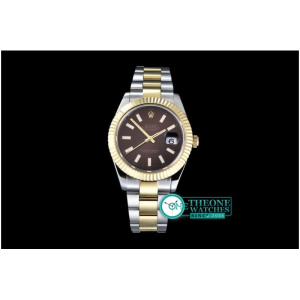Rolex - SS/YG Oyster Brown Stk Asian Eta 2836-2