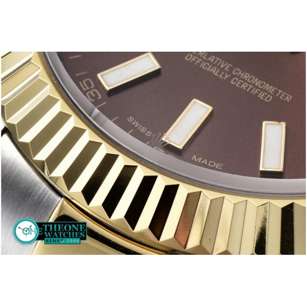 Rolex - SS/YG Oyster Brown Stk Asian Eta 2836-2