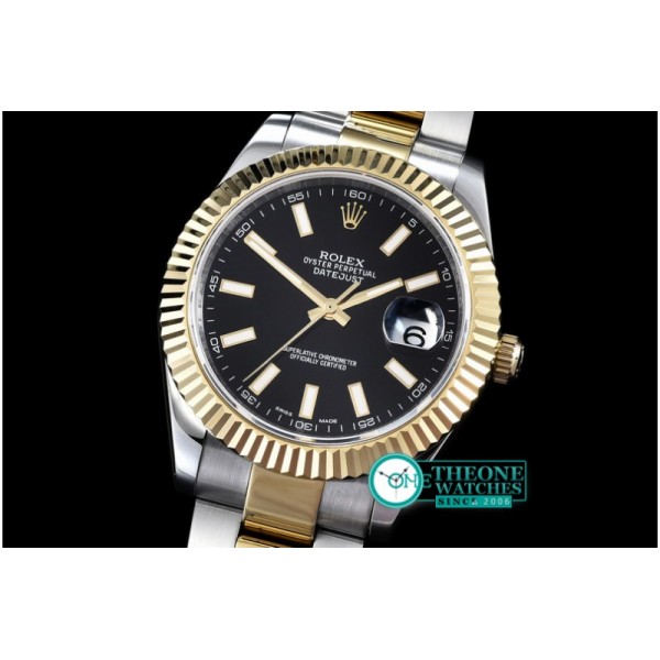 Rolex - SS/YG Oyster Blk Stk Asian Eta 2836-2