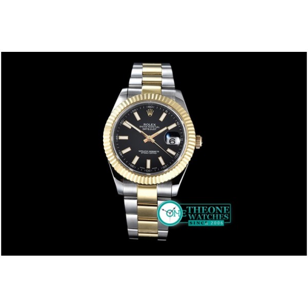 Rolex - SS/YG Oyster Blk Stk Asian Eta 2836-2