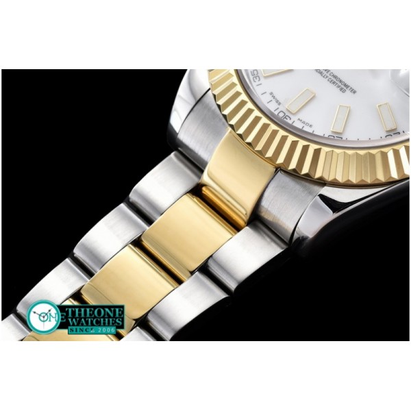 Rolex - SS/YG Oyster P-White Stk Asian Eta 2836-2