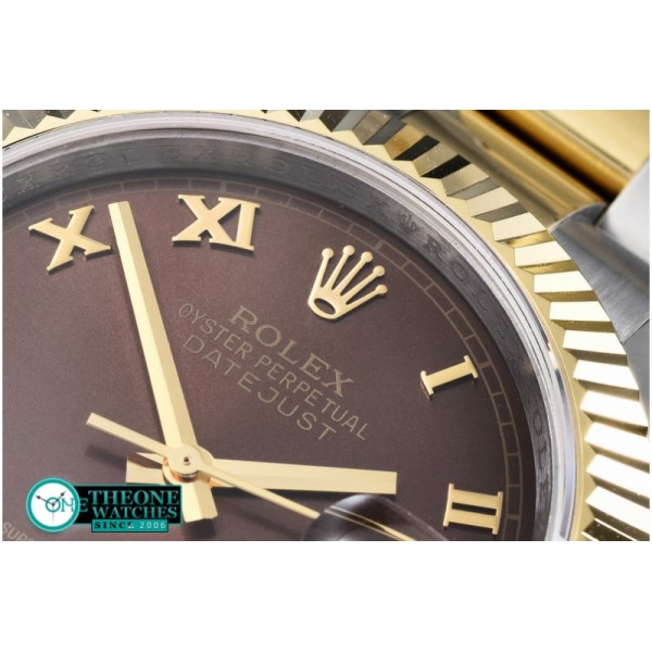 Rolex - SS/YG Oyster Brown Roman Asian Eta 2836-2