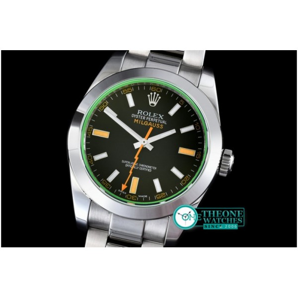 Rolex  - Milguass SS Black JF (Green Sapp) Asia 3131