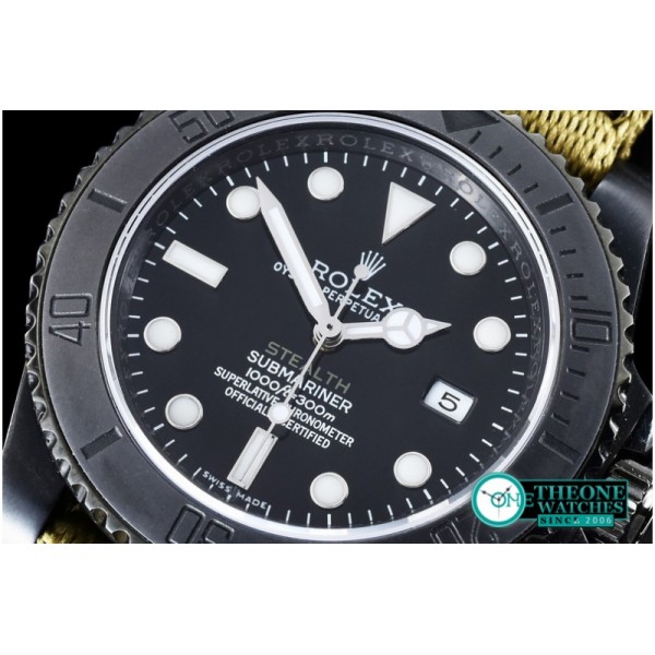 Rolex - Project X Stealth Sub PVD/Nato JK Asia 2836