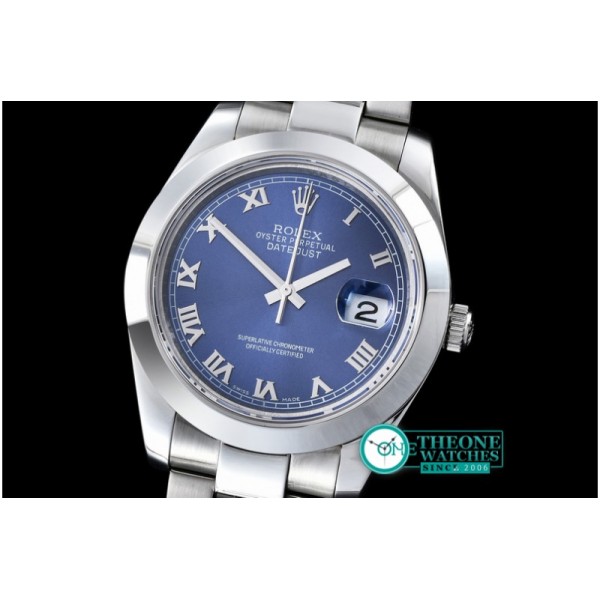 Rolex - DJ2 41mm SS/SS Blue Roman Oys Swiss Eta 2836/3135
