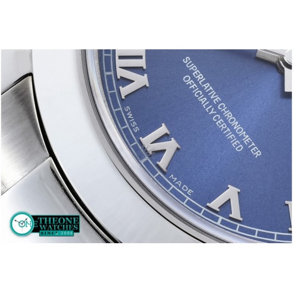 Rolex - DJ2 41mm SS/SS Blue Roman Oys Swiss Eta 2836/3135