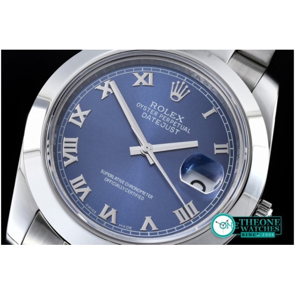 Rolex - DJ2 41mm SS/SS Blue Roman Oys Swiss Eta 2836/3135