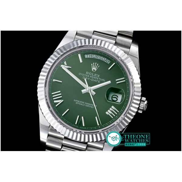 Rolex - DayDate 228206 SS/SS Green Roman BP Swiss 2836