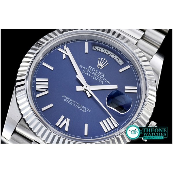 Rolex - DayDate 228206 SS/SS Blue Roman BP Swiss 2836