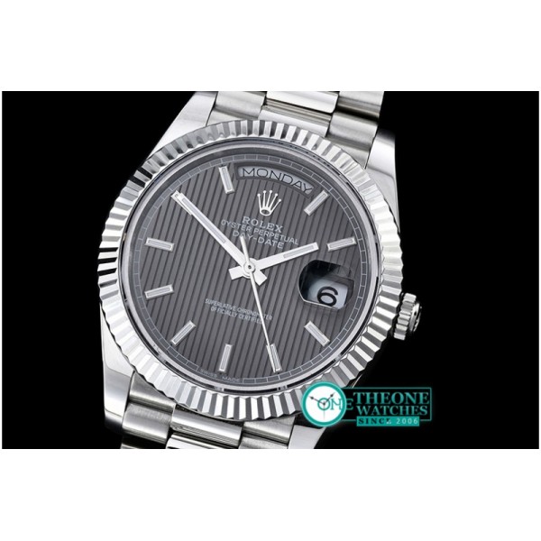 Rolex - DayDate 228206 SS/SS Gray Stick BP Swiss 2836